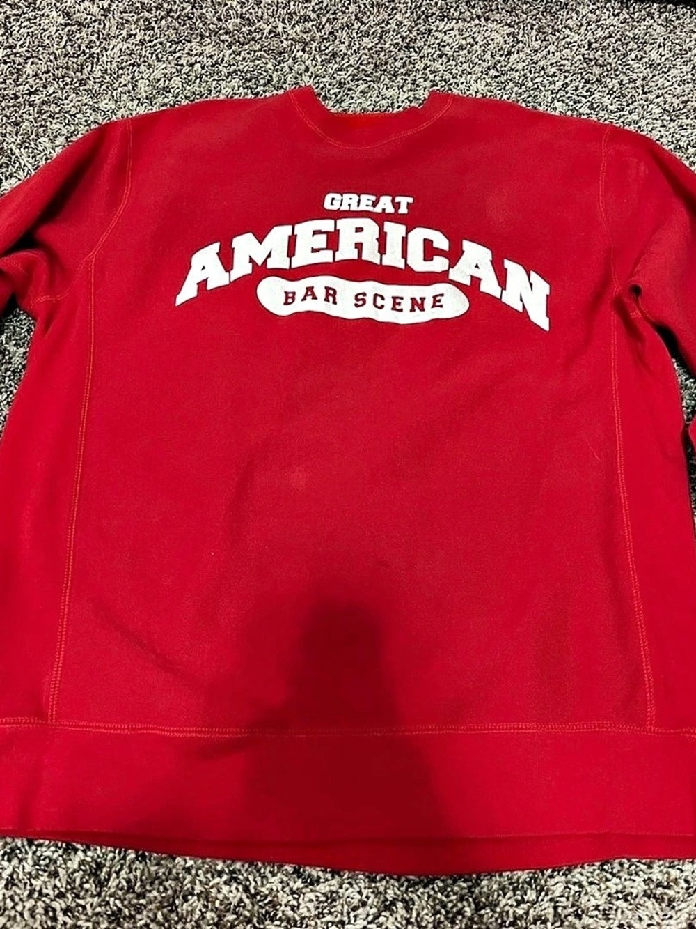 Zach Bryan Bar Scene Crewneck Sweatshirt Red Size XX-Large